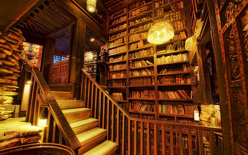 One of my favorite libraries [] :, Huge Library HD wallpaper