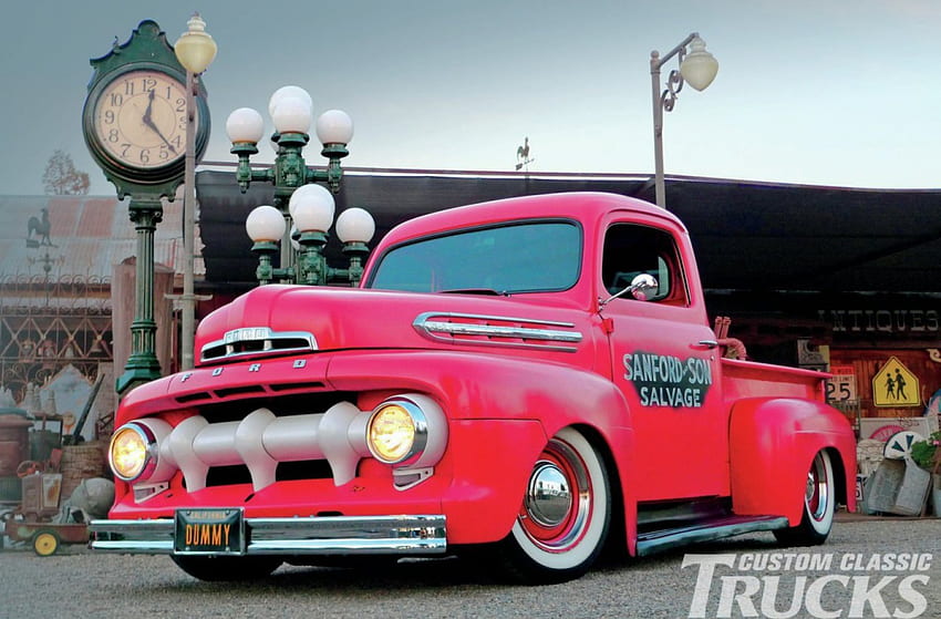 1951-Ford-F-1, Truck, 1951, Classic, Red HD wallpaper