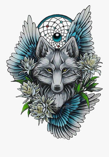 Dream Catcher Wolf Tattoo  INKVASION Tattoo Studio  SINGAPORE