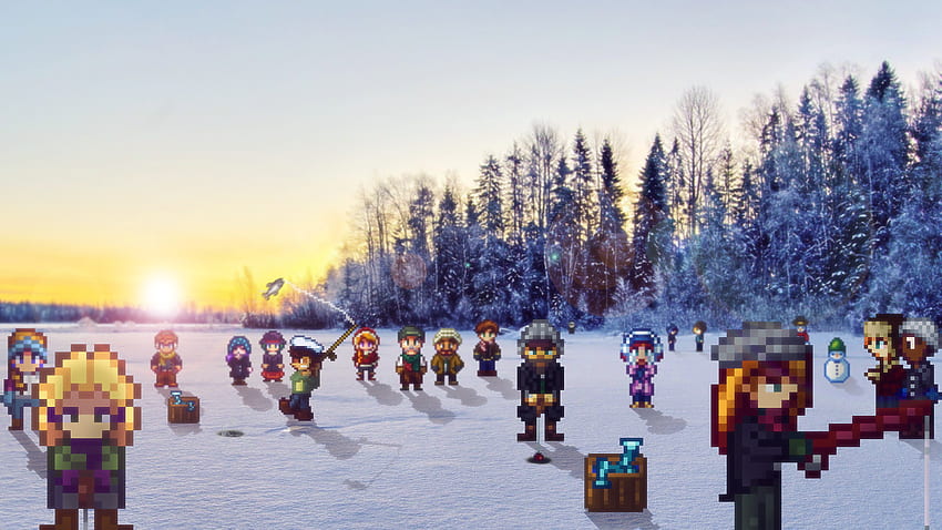 I made an Ice Fishing Festival !: StardewValley, Stardew Valley Map HD wallpaper