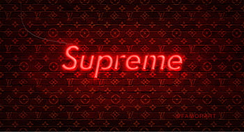 POSTER: Supreme X LV Neon Art Vlone Palace Adidas, Supreme X BAPE HD  wallpaper