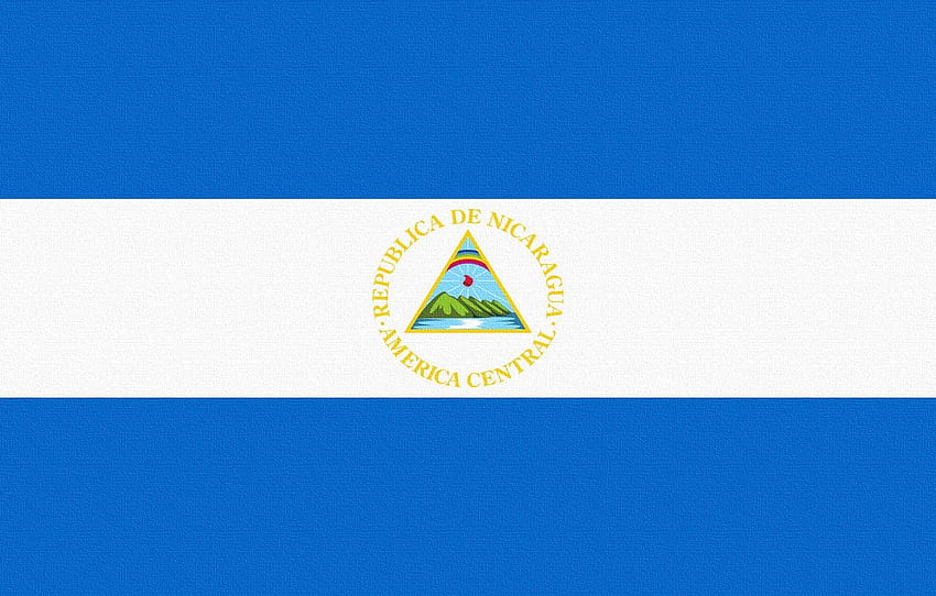 Bandeira, brasão de armas, Nicarágua, Nicarágua para, seção текстуры papel de parede HD