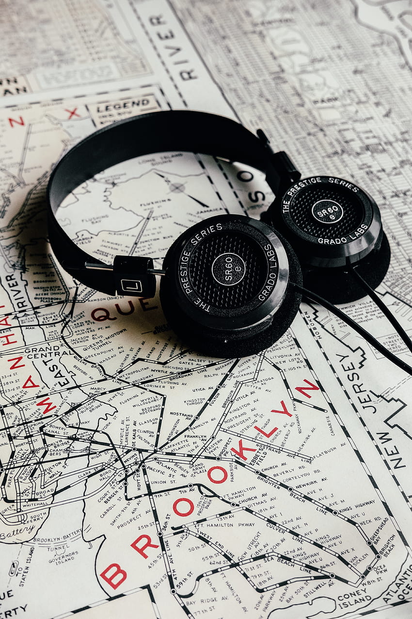 Music, Headphones, Journey, Map, Audio HD phone wallpaper