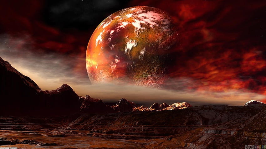 赤い惑星火星の背景 高画質の壁紙