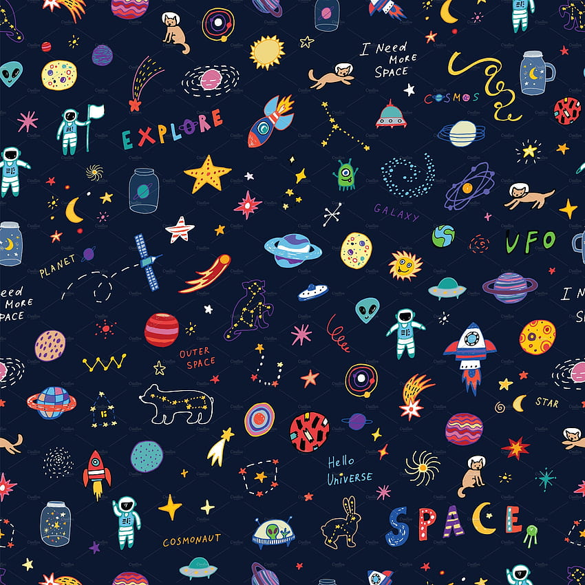 落書きスペース。 Space doodles, Space artwork, Aesthetic space HD電話の壁紙