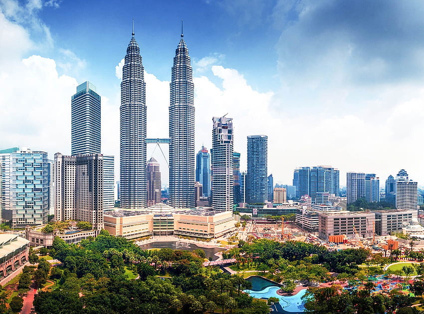 クアラルンプール 美しい - すべて。 ペトロナス タワー、マレーシア ツアー、クアラルンプール、クアラルンプールのスカイライン 高画質の壁紙