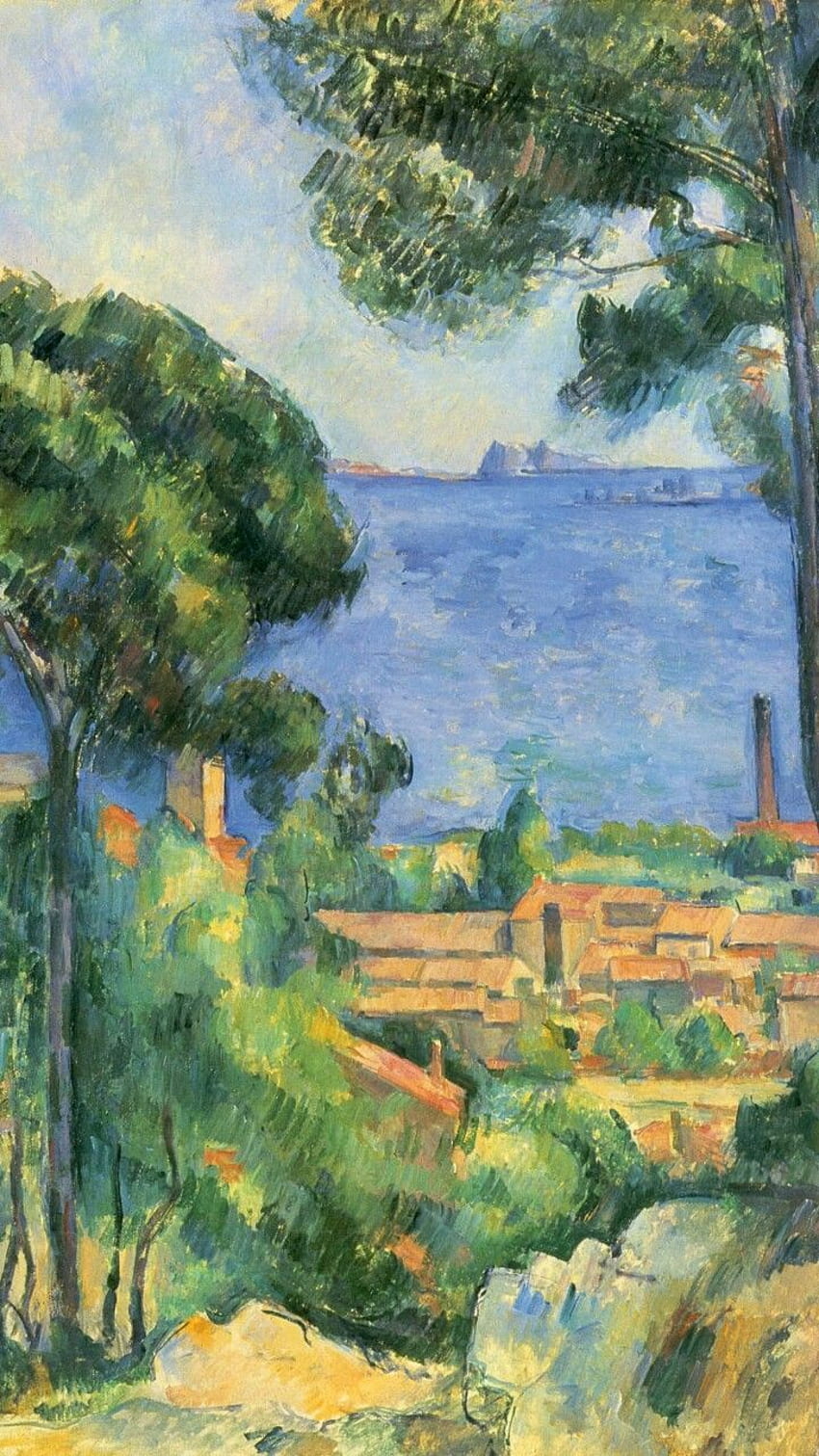 塞尚名画 安纳西湖（1896）. Cezanne art, Paul cezanne HD phone wallpaper
