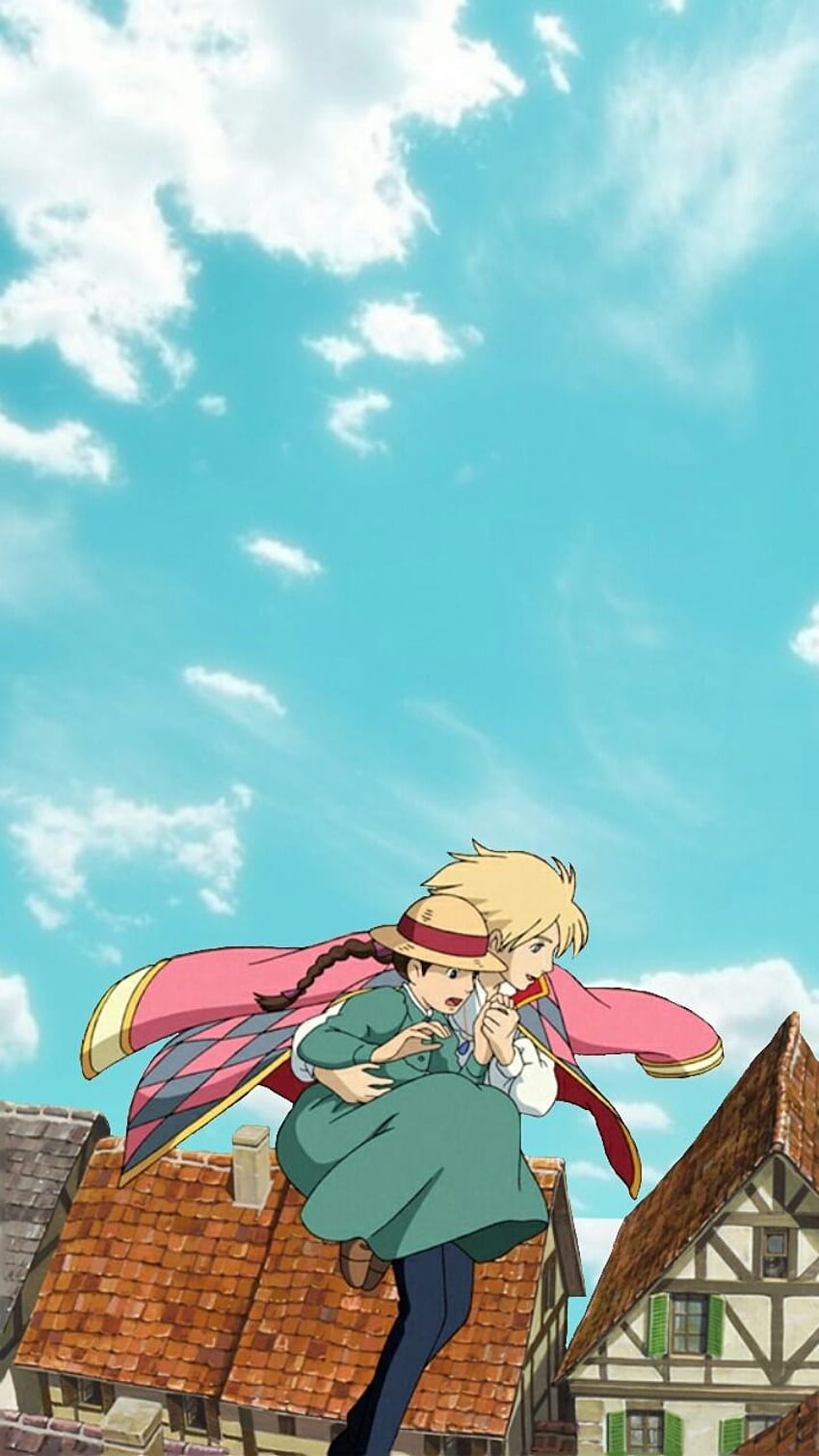 HD wallpaper anime Studio Ghibli Howls Moving Castle sky nature blue   Wallpaper Flare