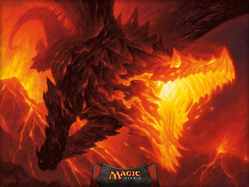of the Week: Volcanic Dragon. MAGIC: THE GATHERING, Dragon Booster HD wallpaper