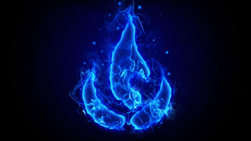 Ogniste Logo2, Niebieski Ognisty Smok Tapeta HD