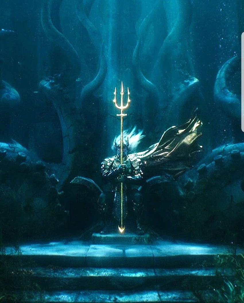 Re Atlan con il perduto Tridente di Atlantide. Aquaman, eroi Dc comics, film Aquaman, Tridente di Nettuno Sfondo del telefono HD