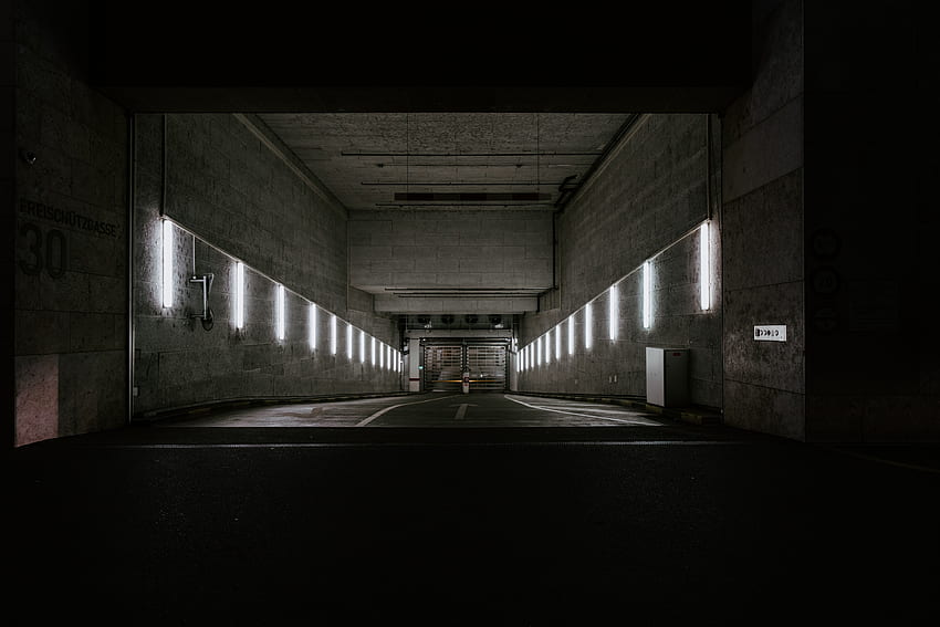 Dark, Corridor, Tunnel, Underground, Bunker HD wallpaper