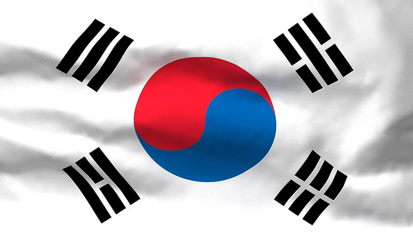 Flaga Korei Południowej Tapeta HD