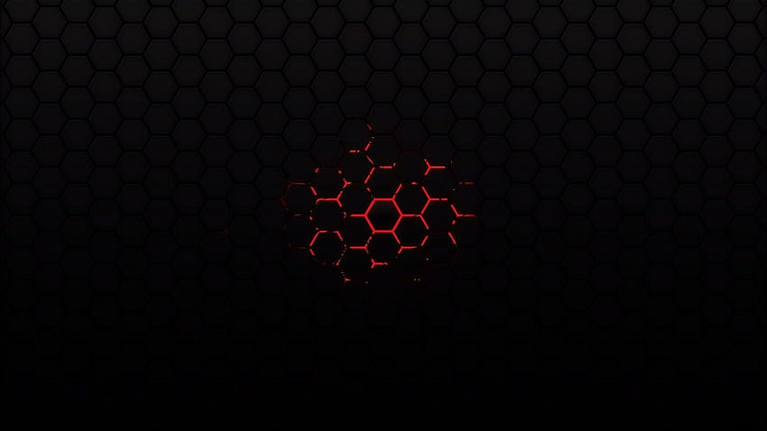 Black and Red Hexagon Logo, Don Diablo Hexagon HD wallpaper