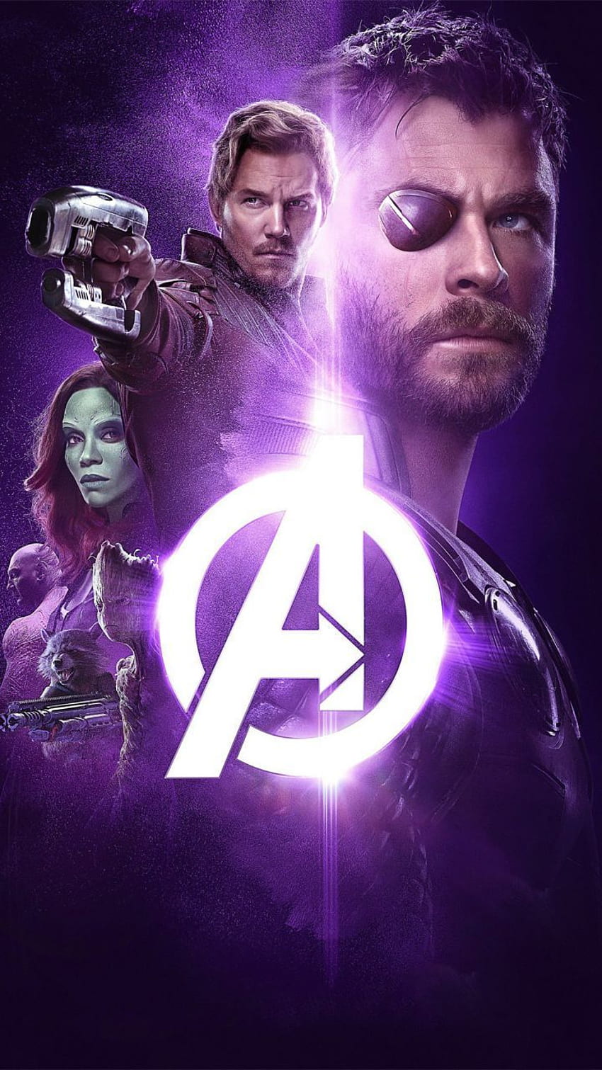 Avengers: Infinity War, 2018, камък на силата, филм, плакат, Avengers Infinity War Poster Widescreen HD тапет за телефон