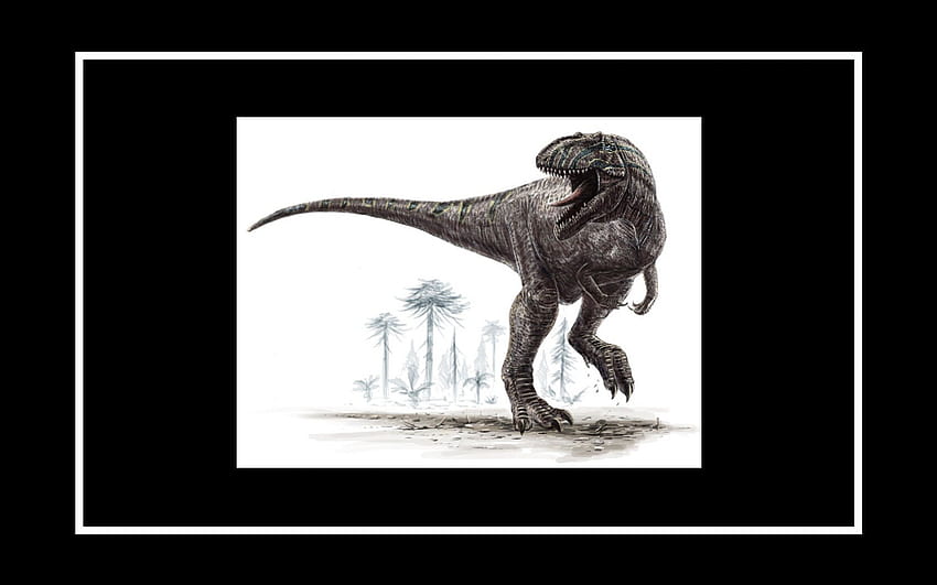 Giganotosaurus carolinii, zwierzę, wielki, czarny, niesamowity, beneteau, tyrannosaurus rex, dinozaury, ładny, zwierzęta, niesamowity, giganotozaur, dinozaur, inny, t-rex, tyrannosaurus, prehistoryczny, rysunek, prehistoria, chłodny, paleontologia, gady, tyranozaur , gad Tapeta HD