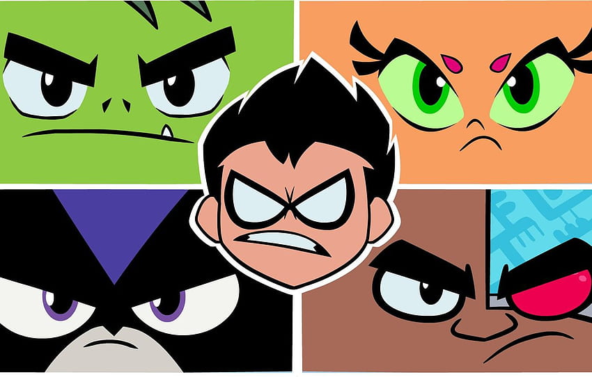 Robin, Cyborg, Raven, Teen Titans Go!, Beast Boy, Starfire for , bölüm фильмы, Teen Titans Logosu HD duvar kağıdı