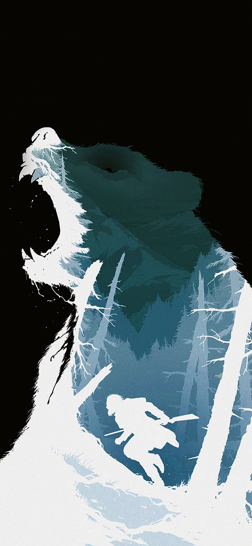 Revenant Dicaprio Poster Film Art Bear Dark HD phone wallpaper
