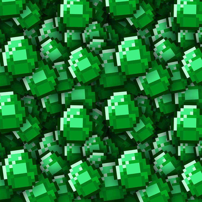 Minecraft Emeralds – Equipe Padrão Papel de parede de celular HD