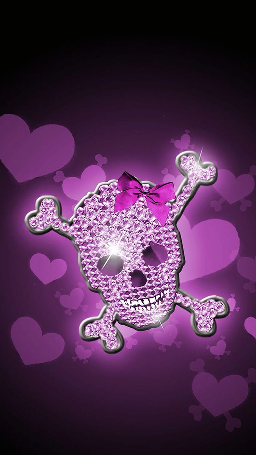 Glitter Skull, Crazy Skull HD phone wallpaper
