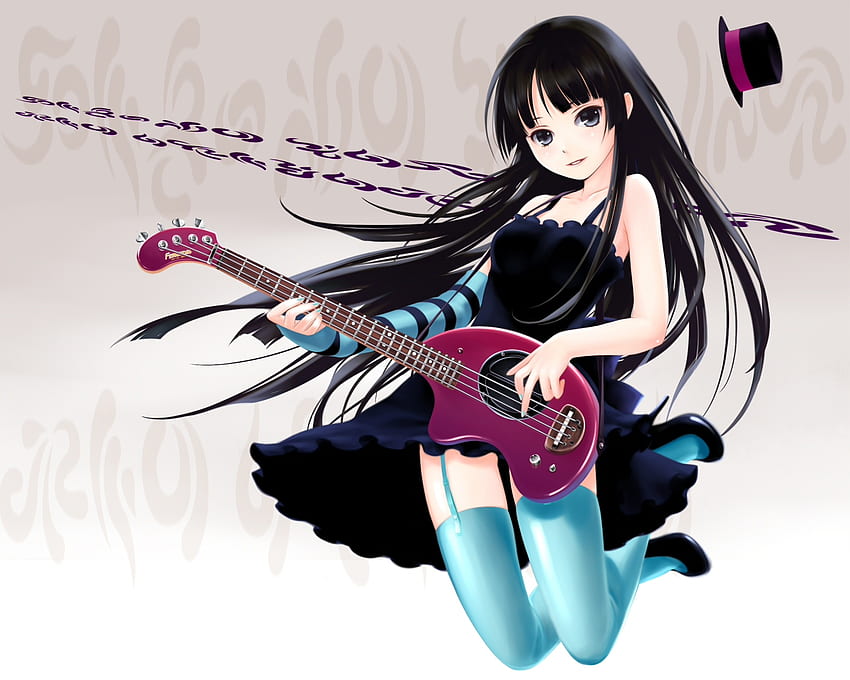 436858 4K microphone Izechou bass guitars anime girls guitar  headphones cityscape anime  Rare Gallery HD Wallpapers