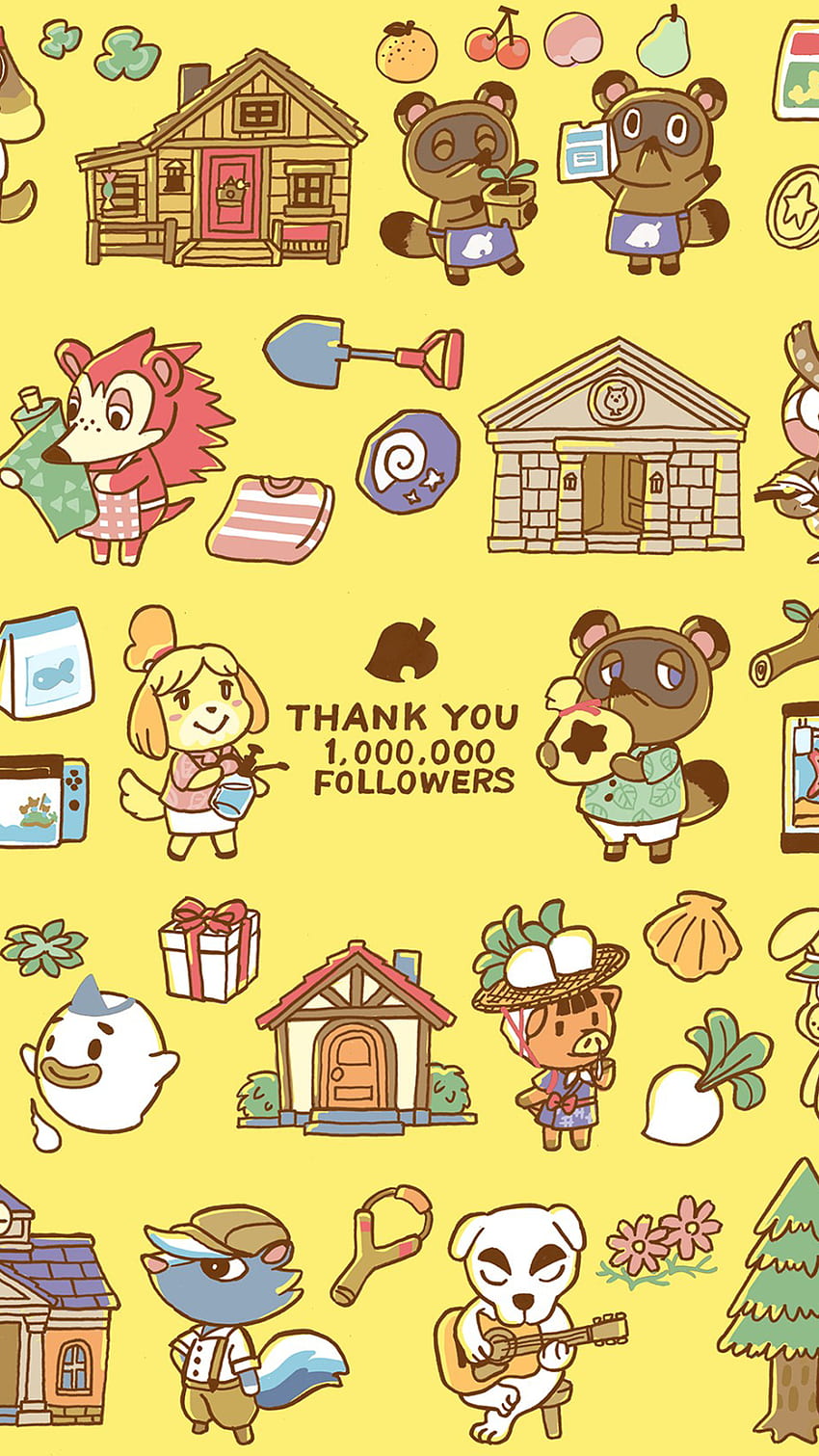 Obtener Animal Crossing: New Horizons Teléfono e ilustración fondo de pantalla del teléfono