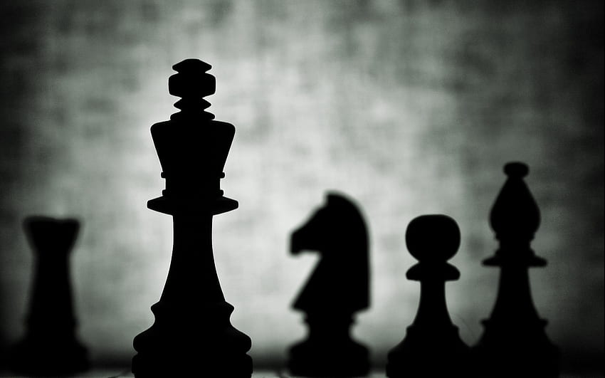 szachy, figury, ciemność, gra, szachowy król Tapeta HD