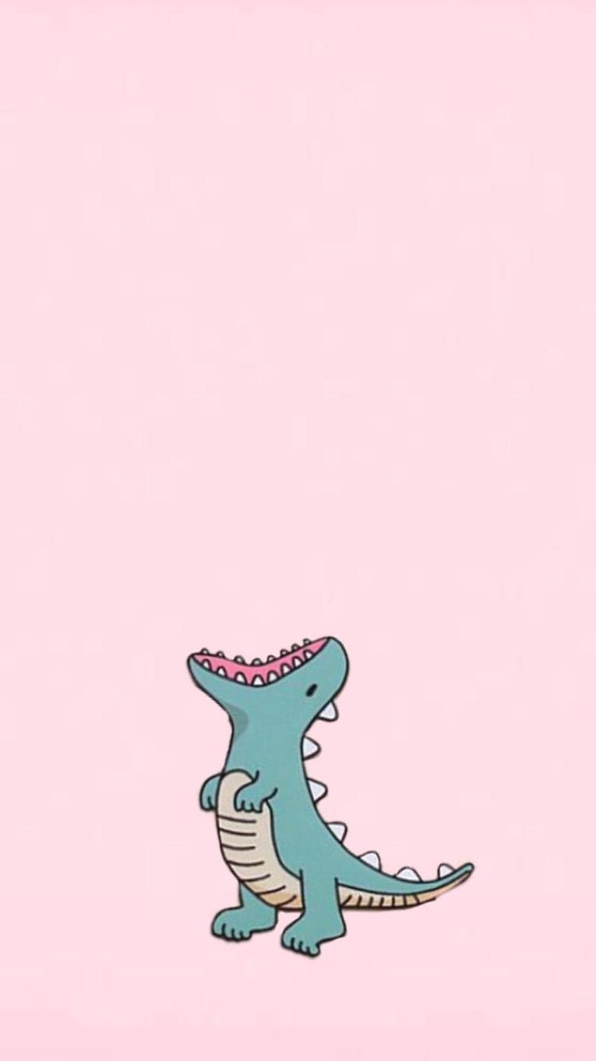 Little Dinosaur Aesthetic Drawing , Cute Baby Dinosaur HD phone wallpaper
