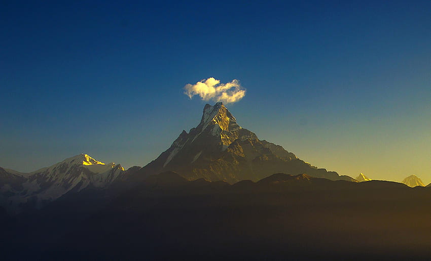 ヒマラヤ山脈、山頂、アンナプルナ山塊 高画質の壁紙
