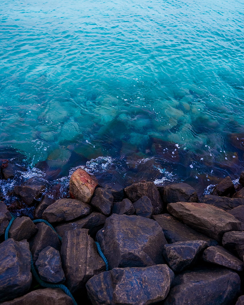 Nature Water Stones Shore Bank Hd Phone Wallpaper Pxfuel