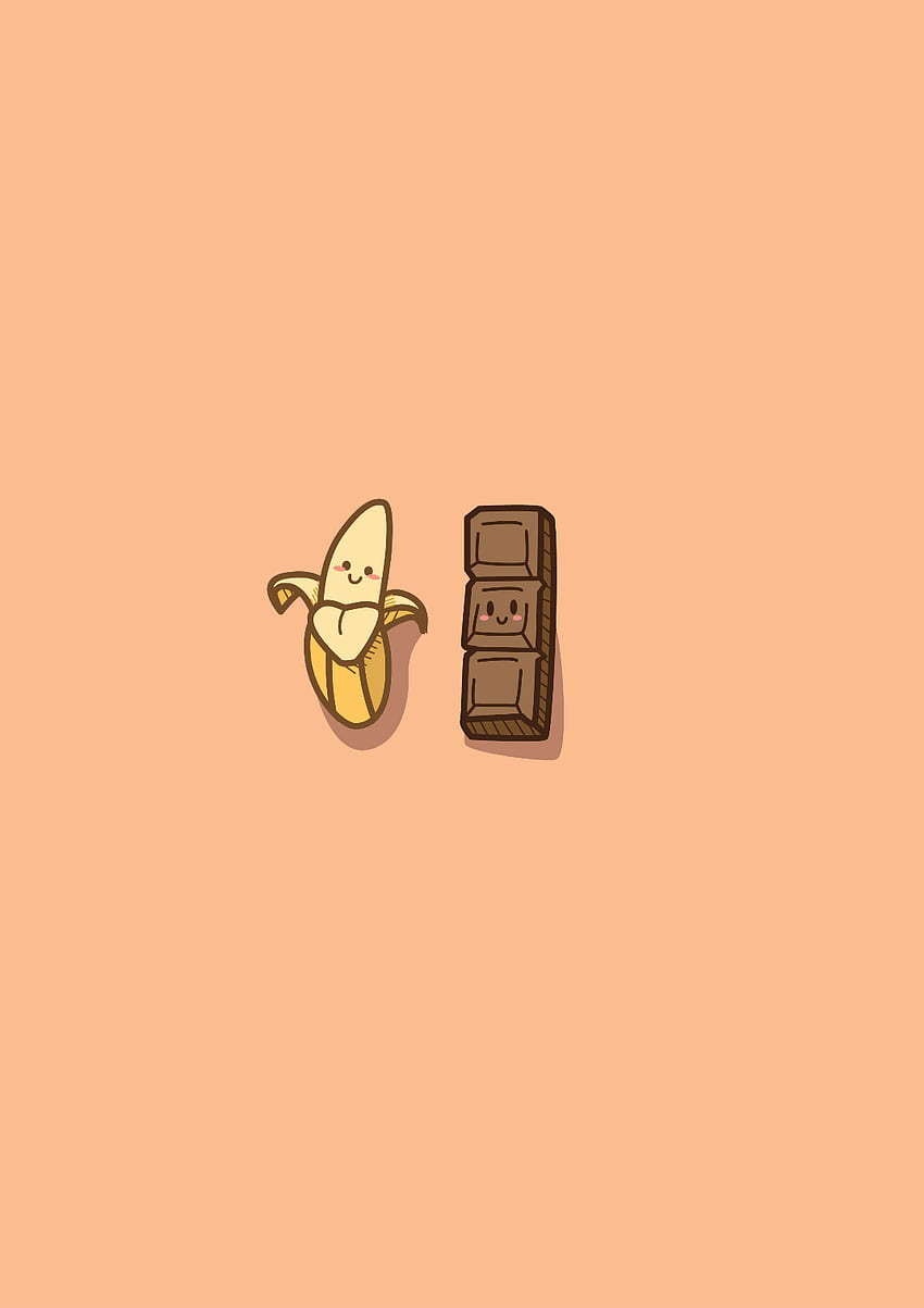 Choco Banana. Aesthetics In 2019. Cute Cartoon, Food Cute Cartoons HD phone wallpaper