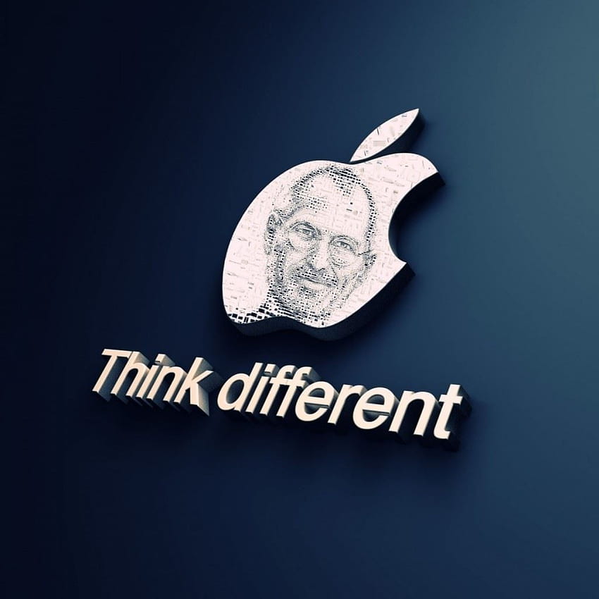 Logotipo de Apple Steve Jobs Piensa diferente iPad fondo de pantalla del teléfono