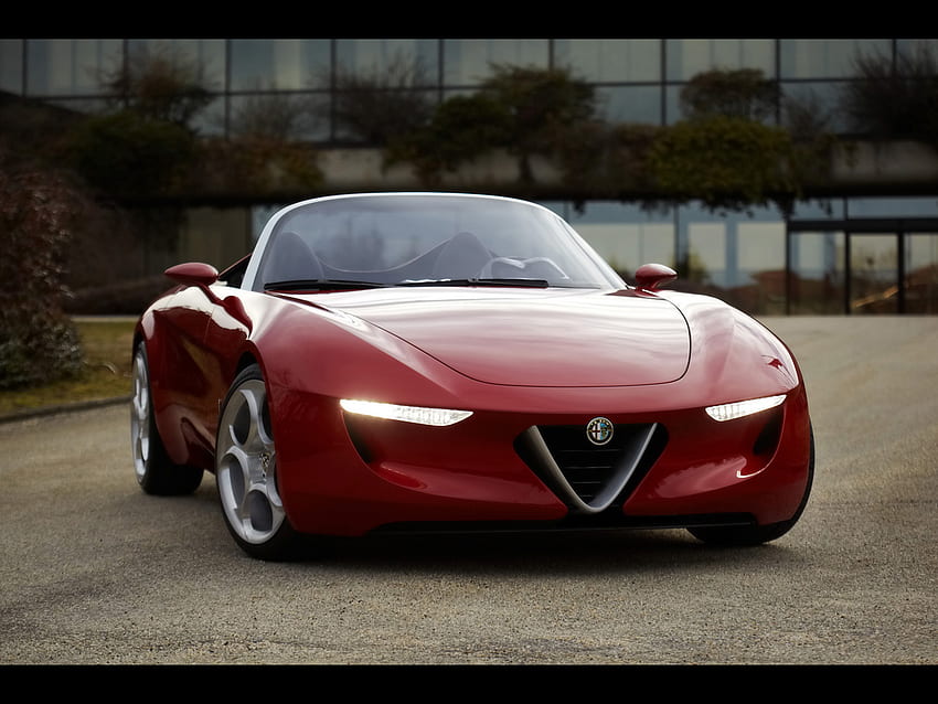 Pininfarina Alfa Romeo อัลฟ่า โรมิโอ รถสีแดง วอลล์เปเปอร์ HD