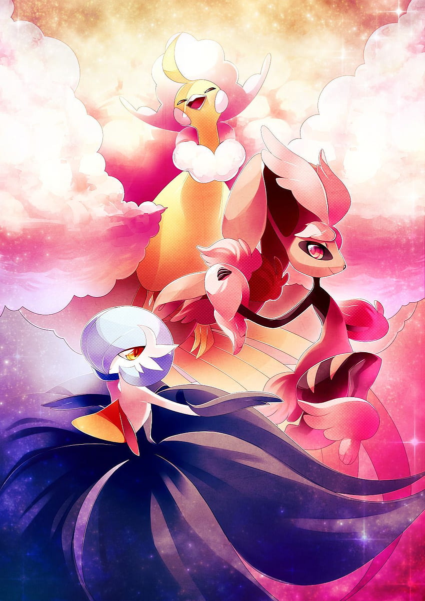 Shiny Mega Altaria, Guardevoir und Lopunny. Pokémon, Pokémon HD-Handy-Hintergrundbild