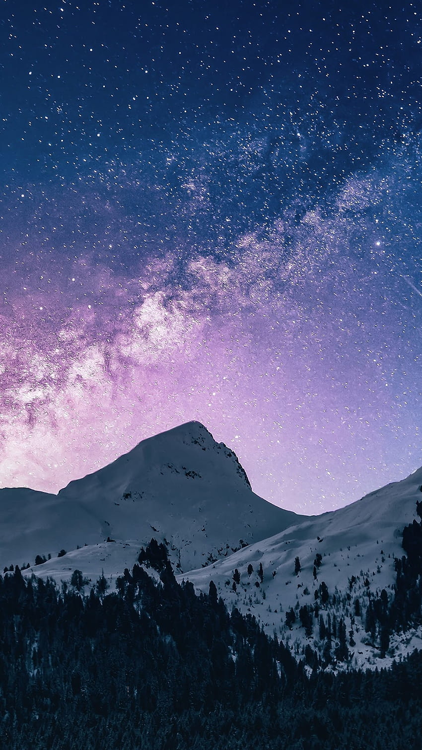 Desktop Wallpaper Starry Sky, Night, Mountains, 5k, Hd Image, Picture,  Background, F89c36