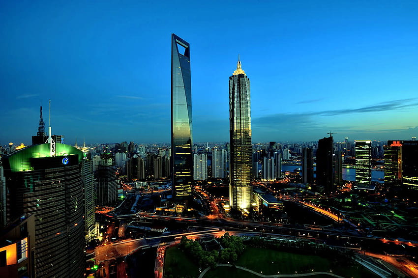 Szanghajskie Światowe Centrum Finansowe. Tło dla Tapeta HD