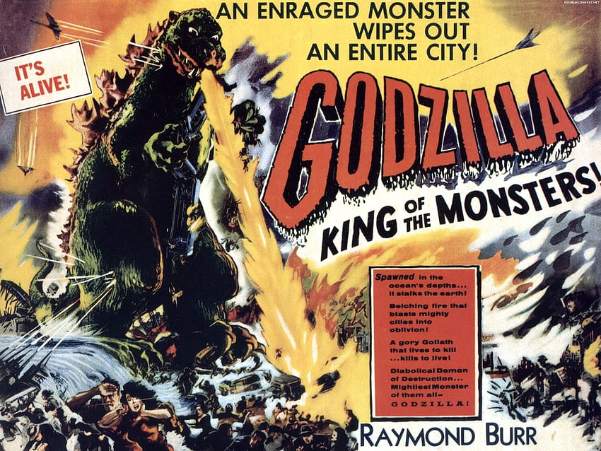 Godzilla, Rei dos Monstros! e plano de fundo, clássico Godzilla papel de parede HD