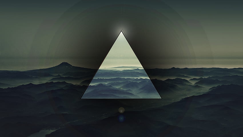 Preview triangle, light, dark HD wallpaper