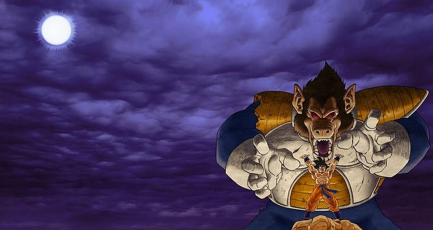 Goku gegen Menschenaffen Vegeta, Goku, großartig, Vegeta, Affe, dbz HD-Hintergrundbild