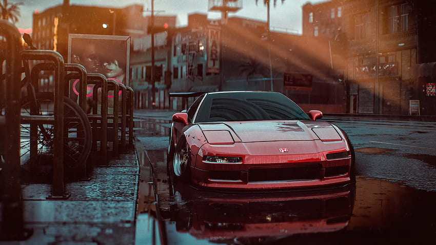 Red Honda NSX, Need for Speed, videogame papel de parede HD