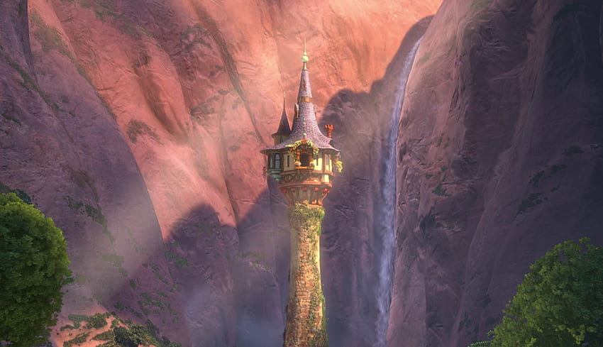 Disney e , torre aggrovigliata Sfondo HD