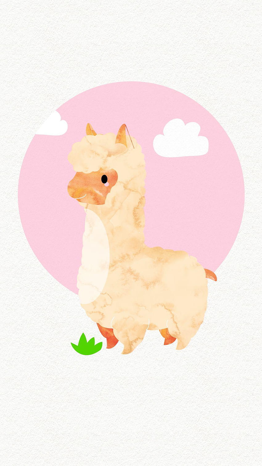 Alpacas Mobile, Cartoon Alpaca HD phone wallpaper