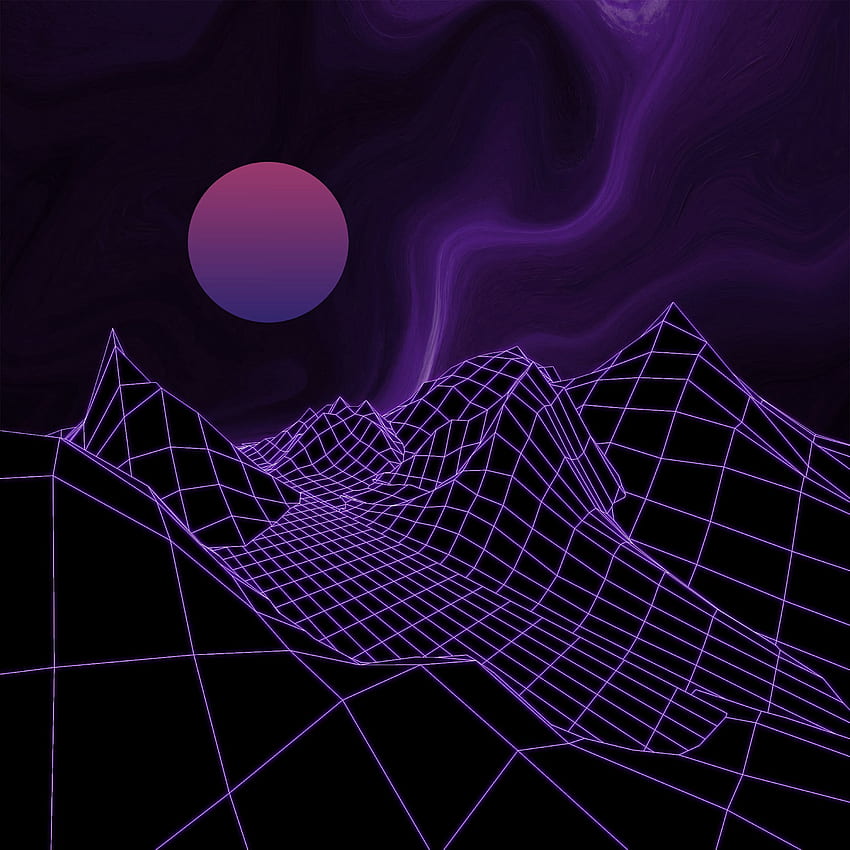 Violet, 3D, Grid, Relief, Ball, Purple HD phone wallpaper