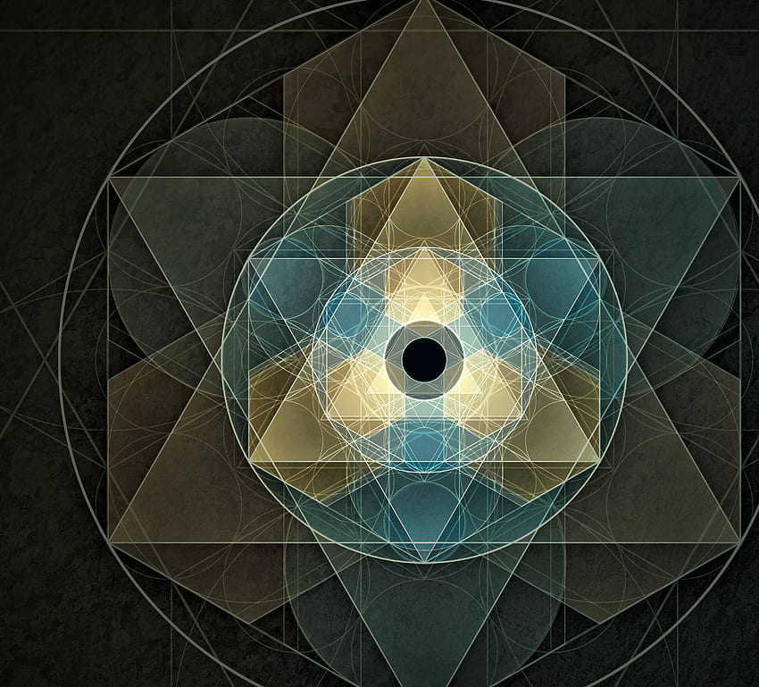Heilige Geometrie, geometrisches Psychedelisch HD-Hintergrundbild