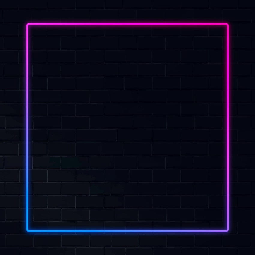 Pink and blue neon frame neon frame on a dark background vector. / Aum. Neon , Blue background , Neon background HD phone wallpaper