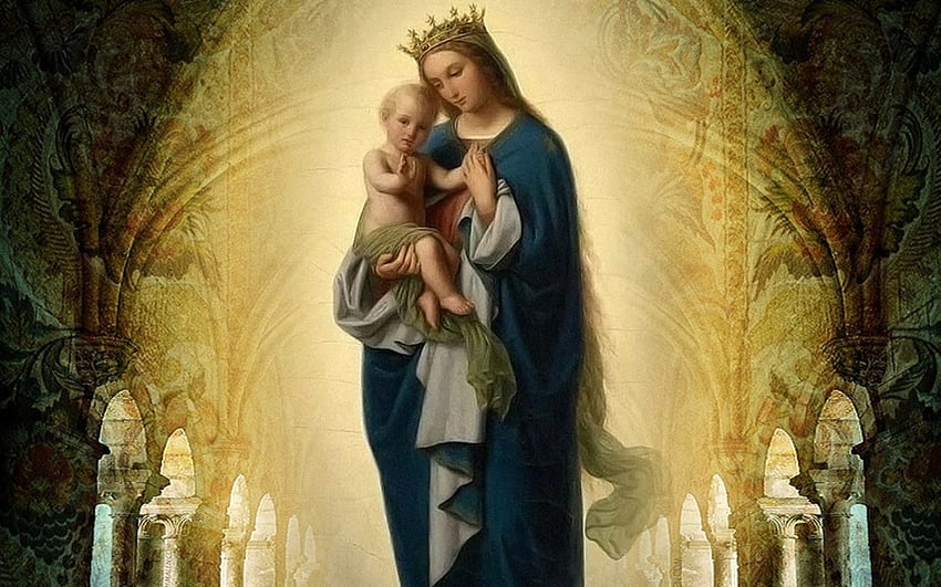 Our Blessed Mother, Baby, Mary, Virgin, Jesus HD wallpaper