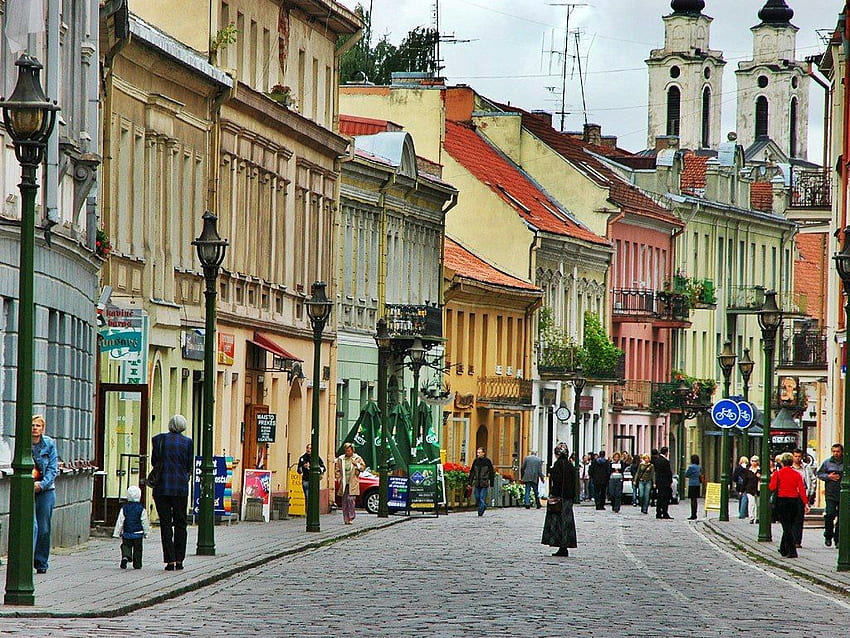 città vecchia di vilnius Vilnius, Lituania. Viaggio in Lituania, Vilnius, Lituania Sfondo HD
