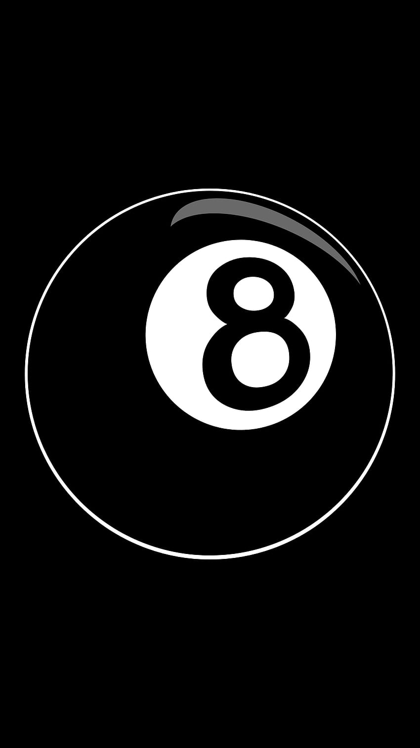 BALL 8_, Symbol, schwarz, Zahlen, Designs, Billar, acht HD-Handy-Hintergrundbild