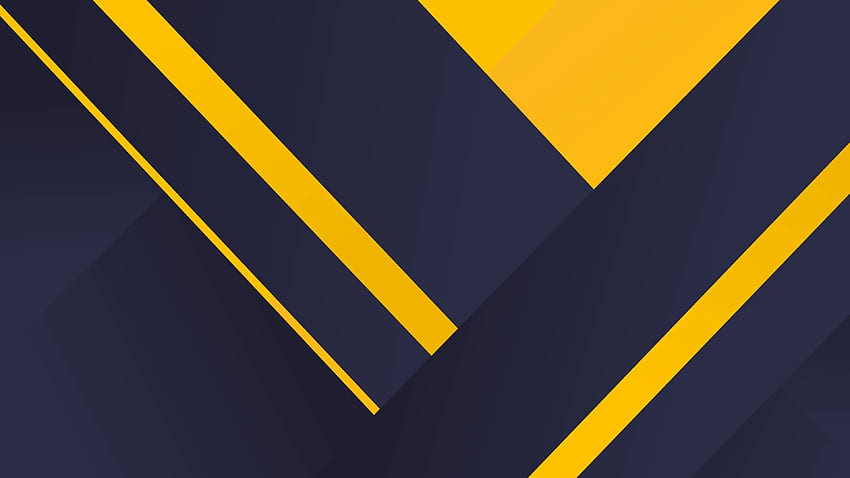 Geometric Material Yellow Blue Yellow , Material , , Geometry Wall. Geometric Background, Abstract , Dark Background, Navy Blue and Yellow HD wallpaper