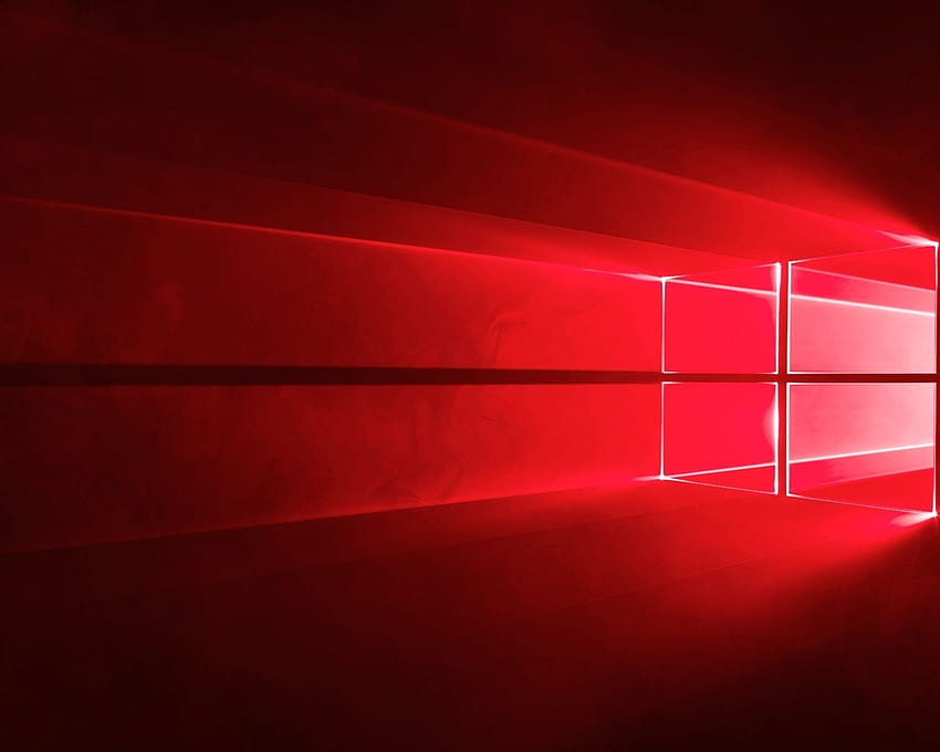 Windows 10, Windows 10 oficjalny, Windows 10 czerwony, Windows - Windows, czerwone logo Windows Tapeta HD